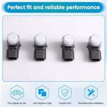 4 Stück Stoßfänger Parkhilfe-Sensor PDC 28438-3TA2E 284383TA2E für Parktronic Parken Weiß