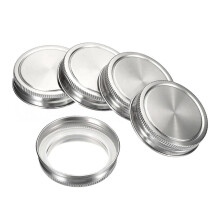 Roestvrijstalen deksels voor weckpotten, 12 stuks, brede opening, siliconenafdichting, lekvrij, geschikt voor de meeste weckpotten met