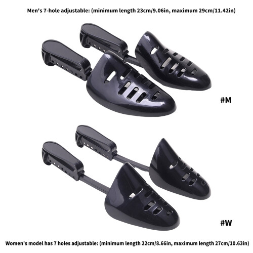 2Pcs Adjustable Plastic Shoe Shaper Trees-Womens model 1