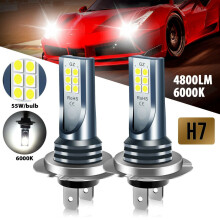 H7-LED-Lampen für Fahrzeuge, Fern- und Abblendlicht, 60000 lm, 6000 K