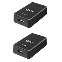 2 Stück GF-07 GPS-Tracker, magnetisch, Anti-Verlust-Locator für Kinder, wasserdicht, SIM-Karten-SMS-Positionsanzeiger für Auto und Kind