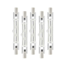 5er-Pack R7S 118 mm 300 W 230 V, R7S Halogen-Linearleuchte, dimmbare Halogenlampe für Baustellen- und Landschaftsbeleuchtung