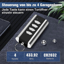 Garagentor-Fernbedienung mit Rolling Code 433.92, kompatibel mit RCU 433-4K, RCU 433-2K, EA433 2KM