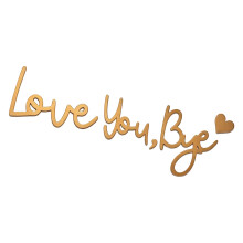 Panneaux acryliques Love You Bye rétro, décorations murales,-C