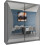 Modern Sliding Wardrobe With Mirror Doors Bedroom Storage 203cm Grey 2