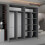 Modern Sliding Wardrobe With Mirror Doors Bedroom Storage 203cm Grey 3