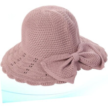 Gestrickter Sonnenschutzhut mit Kuppeldesign, Strandhut mit breiter Krempe, Sonnenschutz für den Strandurlaub, Lila