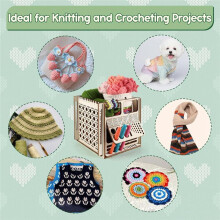 All-in-OneWooden Yarn Bowl Crochet Yarn Storage Knitting Bag Yarn Management Crochet Accessories Gift for Crochet Lovers