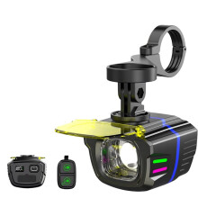 Bike Front Light, IPX44 Waterproof 7 Modes Including Fog Lights,Type-C Rechargeable Bike Lamp for Night Riding,Mountain