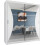 Modern Sliding Wardrobe With Mirror Doors Bedroom Storage 150cm White 2