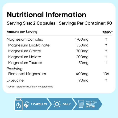 WeightWorld Magnesium Complex 180 Capsules 2