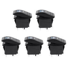 5X Light Horn Pattern LED 12V/20A 24V/10A 5-Pin Rocker Toggle Car Boat