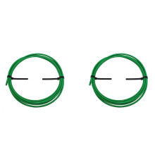 2x koperen buigset voor airconditioningtoepassingen, gemaakt van PE-kunststof voor het nauwkeurig buigen van 3/8 inch buizen.
