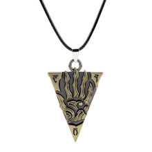 Game The Elder Scrolls Skyrim Drakenketting Dinosaurus Vintage Driehoek Morrowind Amulet Leren Ketting Kettingen voor Mannen Vrouwen