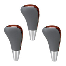 3X Wood Grain Car Gear Shift Knob for Camry/Harrier Fortuner Crown Land Lever Shifter Stick Black