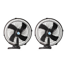 2X 10 Inch 12V Car Electric Fan Adjustable Speed Oscillating Cooling Fans with Clip for Home Travel Car Truck