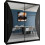 Modern Sliding Wardrobe With Mirror Doors Bedroom Storage 150cm Black 2