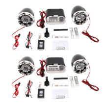 2X Motorcycle Audio Sound System Stereo Speaker Waterproof Motorbike Scooter FM Radio USB TF MP3 Music Player