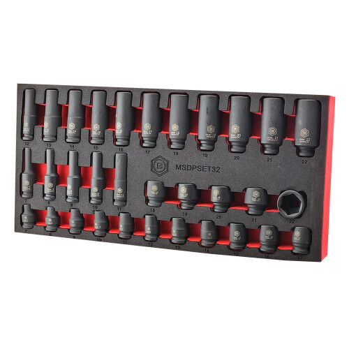 Britool Hallmark 32pc 3/8" Impact Socket Set