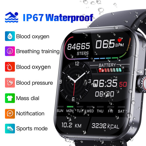 τεμάχια Smartwatch που παρακολουθούν καρδιακούς παλμούς, αρτηριακή πίεσ 2