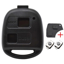 Nøglebeskytter med 2 knapper, kompatibel med Toyota RAV4, Yaris, Prado, Corolla, Land Cruiser, Previa, Echo, Tarago, Alphard, Pixis, Ru