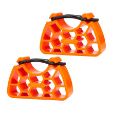 2 Stück Clip-on-Fahrradlenkerständer aus Kunststoff für-Orange