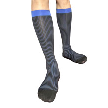 Stylish Business Socks For Men Breathable Stripes Design-A