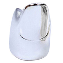 Adjustable Size Unisex Metal Nail Cover Ring Hip-Short silver