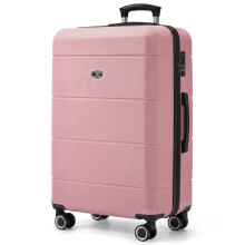 LUGG Jetset 28 Inch Large Suitcase Lightweight Hard Shell Luggage with TSA Lock Water-Resistant & ABS Spinner Suitcase, Rose Gold