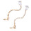 1Paar Mode Oorbellen Gouden Lange Dangle Met Teardrop Design 1