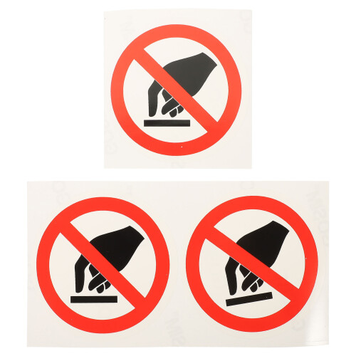 3St Do Not Touch Veiligheidslabels Zelfklevend Met Goede Plak