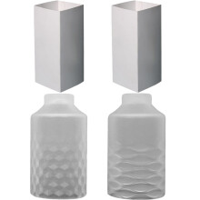 2Sets Herbruikbare Siliconen Kaarsvormen Wit Voor DIY En Aromatherapie