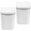 2St Compacte Afvalbak Decoratief En Praktisch Wit PP 1