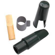 1Set Saxofoon Accessoires Kit Sax Cap En Ligature Van Plastic En Hout
