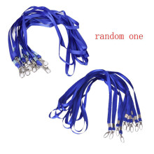 10St Blauwe Badge Lanyard Met Kreeftsklem En Polyester Riem
