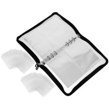 1Set Transparant Sieraad Opbergboek Met 20 Zakjes Voor