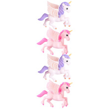 4St Schattige Eenhoorn Figuren Voor Boekenplank En Desktop Decor