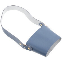 1 Blauwe Draagbare Koffie Cup Sleeve Met Strap En Stevig Ontwerp