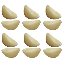 12St Realistische Knoflookvlokken Ornamenten PVC Beige Voor Fotografie