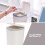 2St Compacte Afvalbak Decoratief En Praktisch Wit PP 4