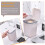 2St Compacte Afvalbak Decoratief En Praktisch Wit PP 5