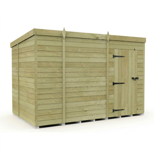 11 x 7 Pent Shed Tanalised (Single Door, No Windows) 1