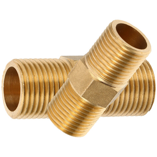 2St Waterleiding Fittingen 1/2 Inch Messing Koppelstukken