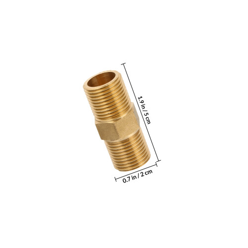 2St Waterleiding Fittingen 1/2 Inch Messing Koppelstukken 1