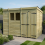 11 x 7 Pent Shed Tanalised (Double Door, With Windows) 1