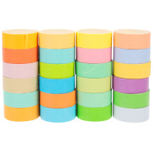 24X DIY Handgemaakte Papieren Tapes Met Kleurrijk Rasterpatroon