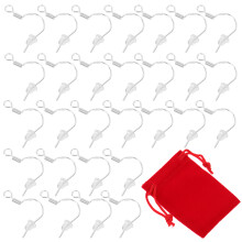 1Set Oorbel Benodigdheden Rood Koperen Haken Met Opbergfunctie