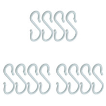 Maya Plastic Punch Cup Bowl S Shaped Hooks 12 Pcs