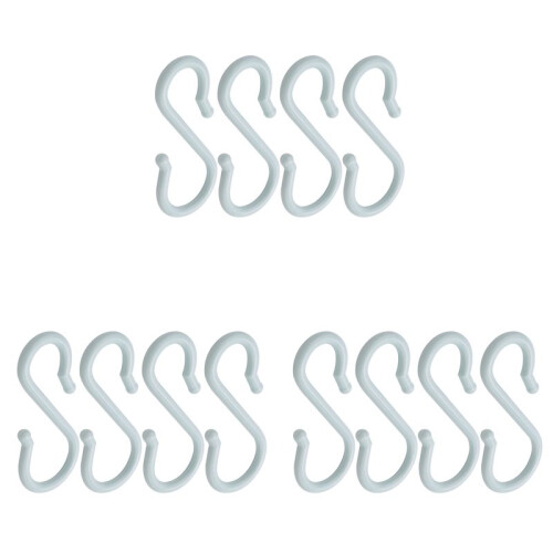 Maya  Plastic Punch Cup Bowl S Shaped Hooks 12 Pcs