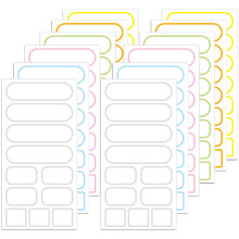24 Assorti Gekleurde PVC Labelstickers Voor Classificatie